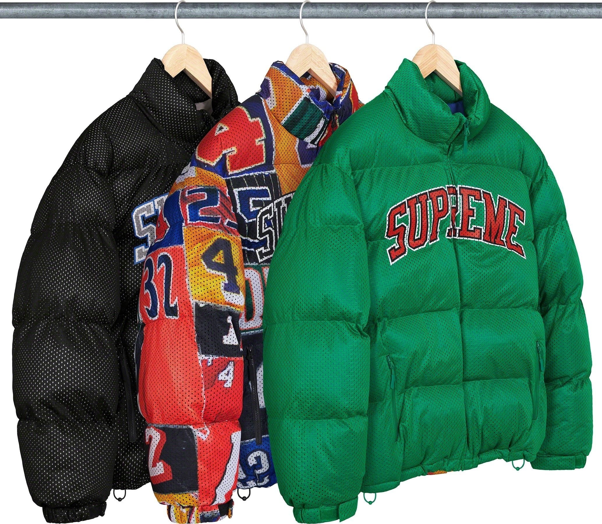 Mesh Jersey Puffer Jacket